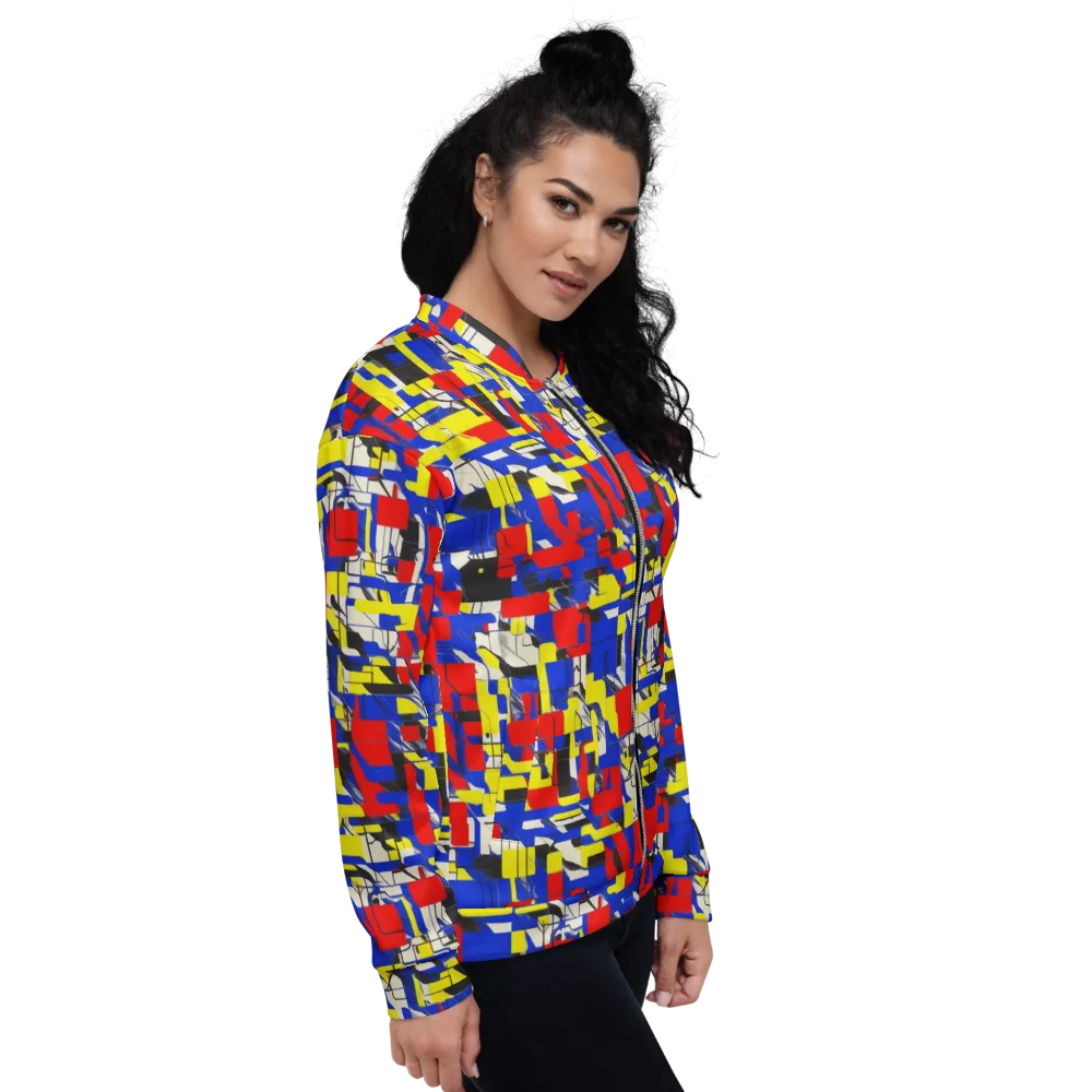 Electric Mondrian on Bomber Jacket — Right