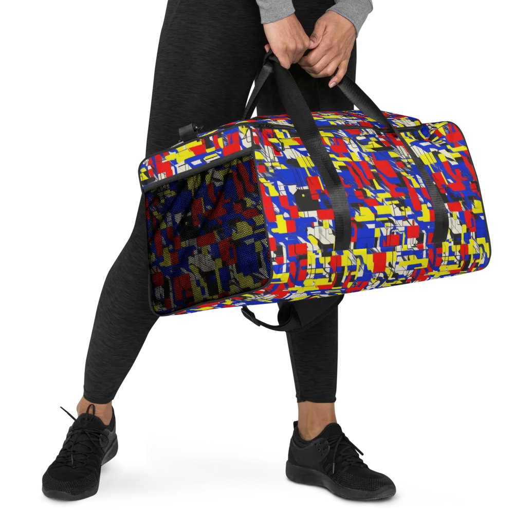 Electric Mondrian on Duffle Bag — Right Front