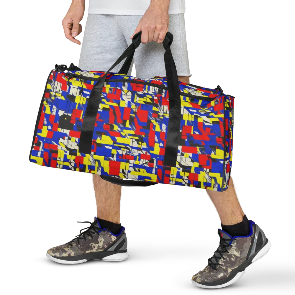 Electric Mondrian on Duffle Bag — Front
