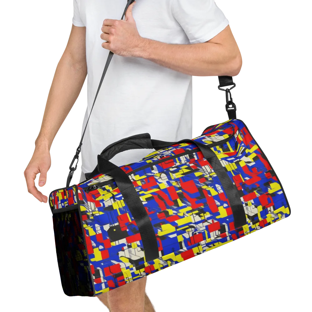 Electric Mondrian on Duffle Bag — Right Front