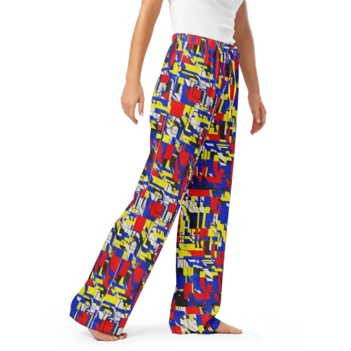 Electric Mondrian on a Women's Pajama Pants