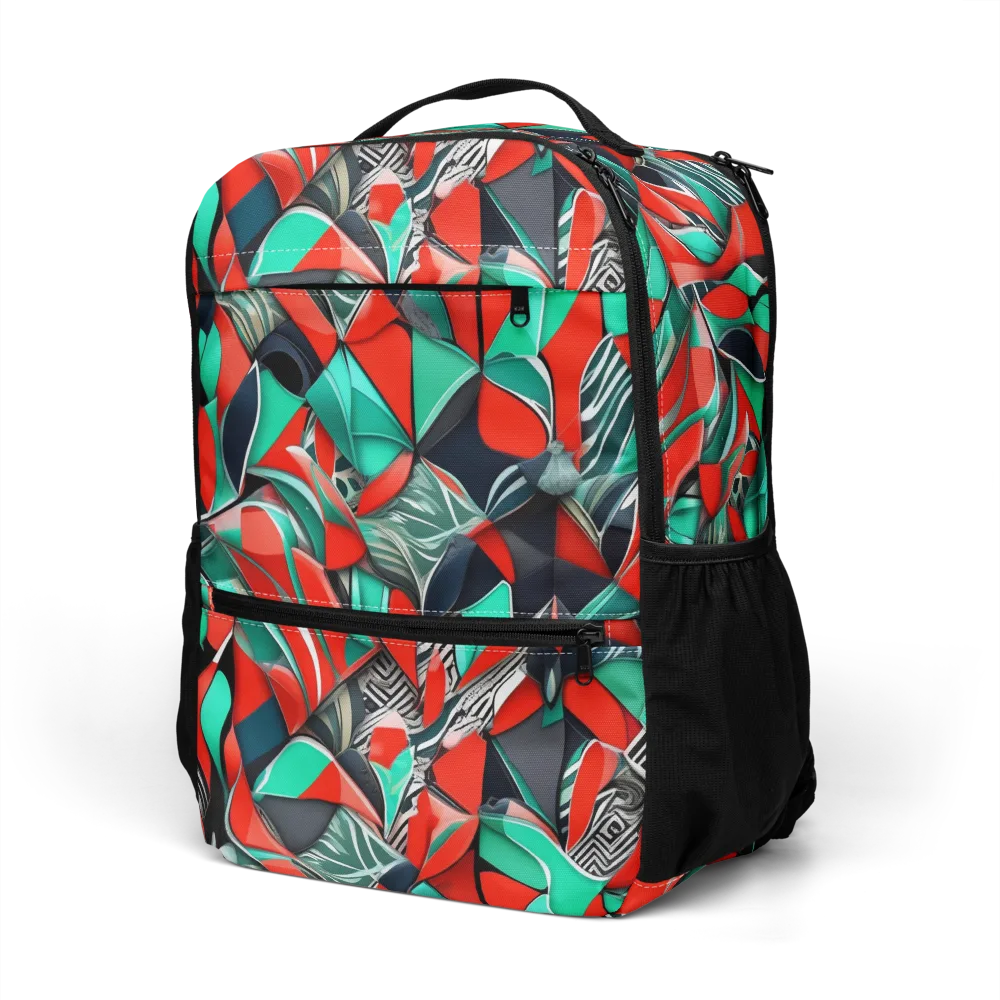 Neon Origami on Utility Backpack — Left Front