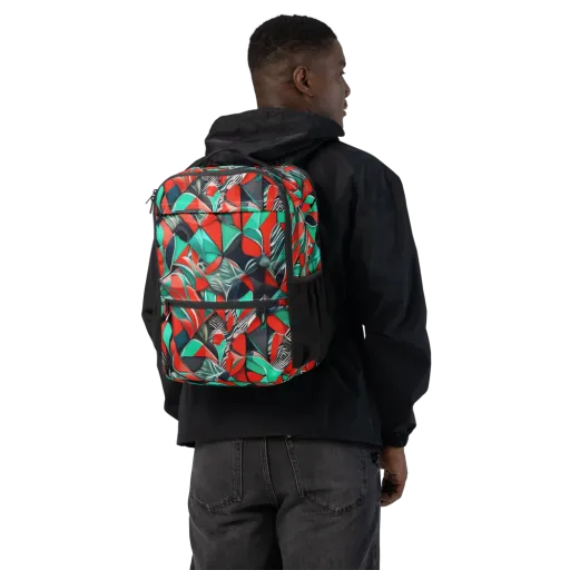 Neon Origami on a Utility Backpack