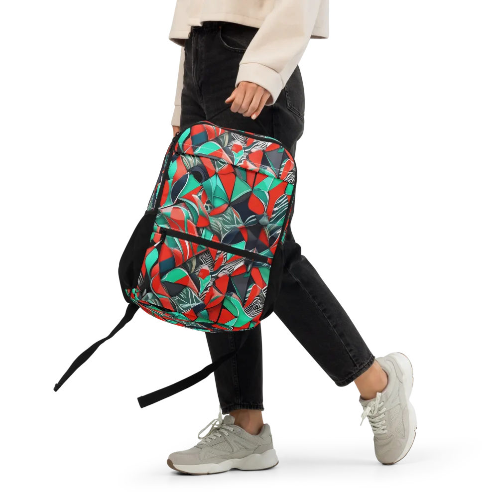 Neon Origami on Utility Backpack — Front