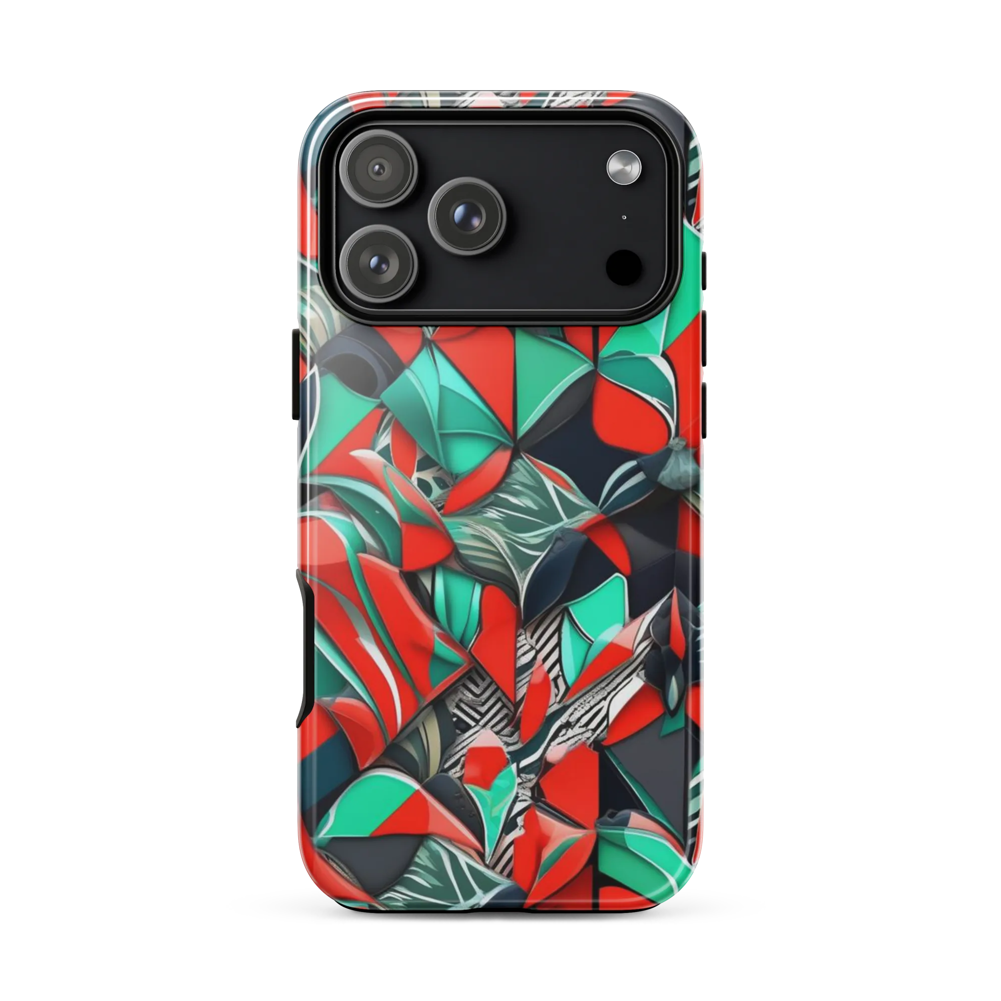 Neon Origami on Tough Case for iPhone® — Front