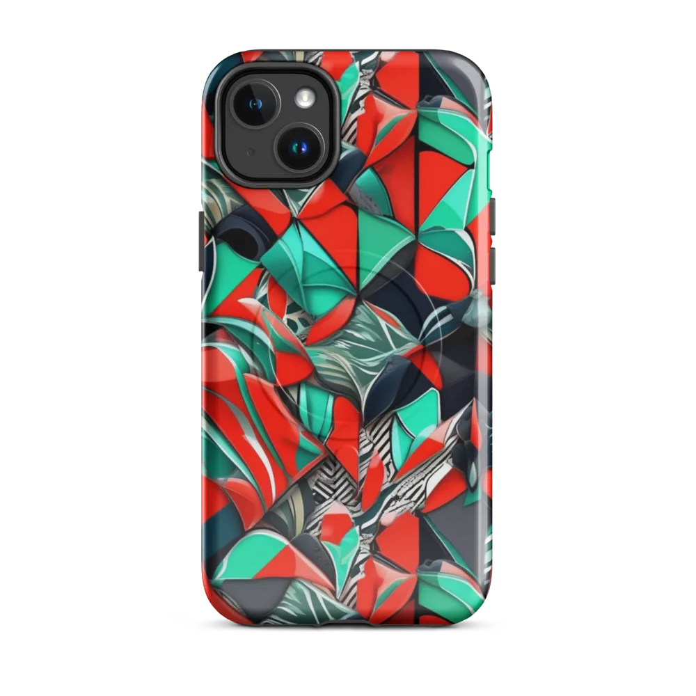 Neon Origami on MagSafe Tough Case for iPhone® — Front
