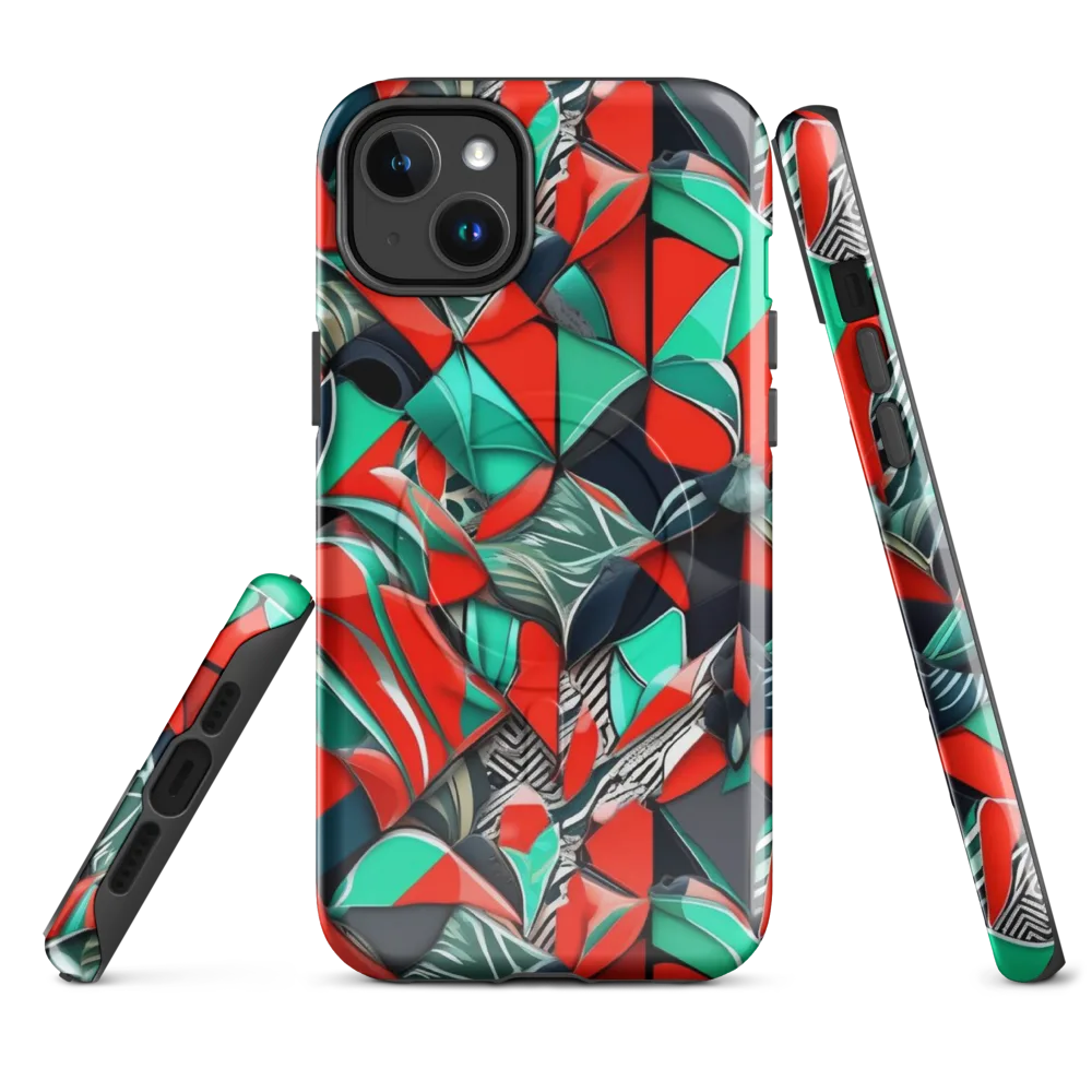 Neon Origami on MagSafe Tough Case for iPhone® — Front