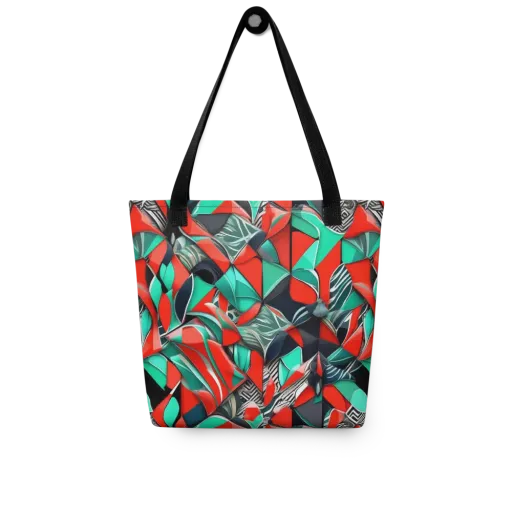 Neon Origami on a Tote Bag