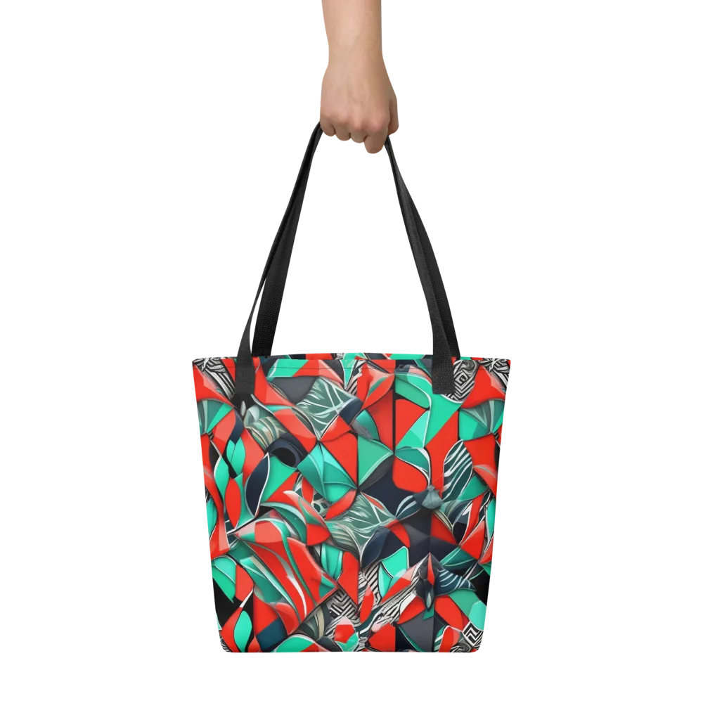 Neon Origami on Tote Bag — Front