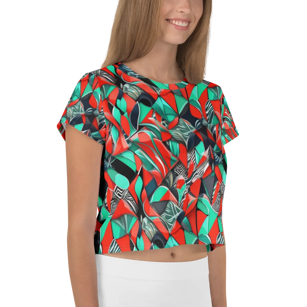 Neon Origami on Crop Tee — Right