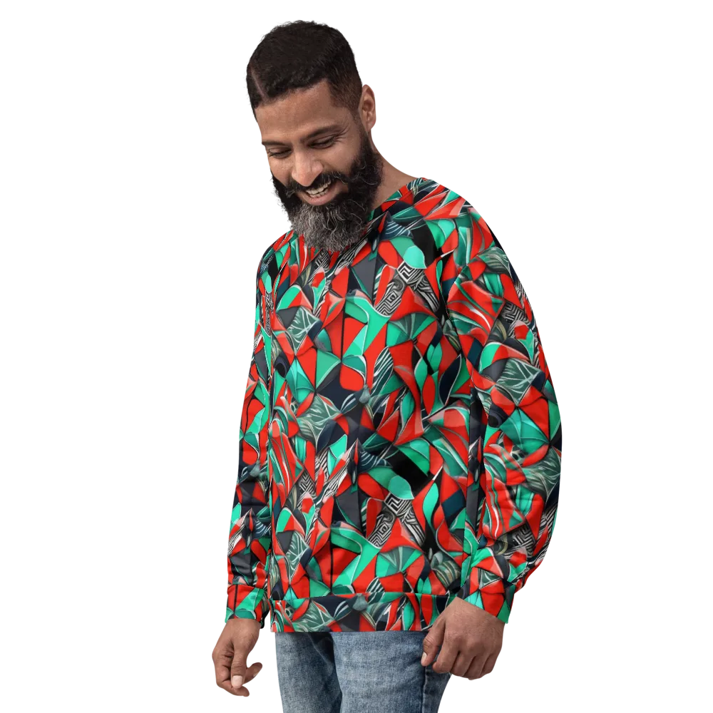 Neon Origami on Sweatshirt — Left Front