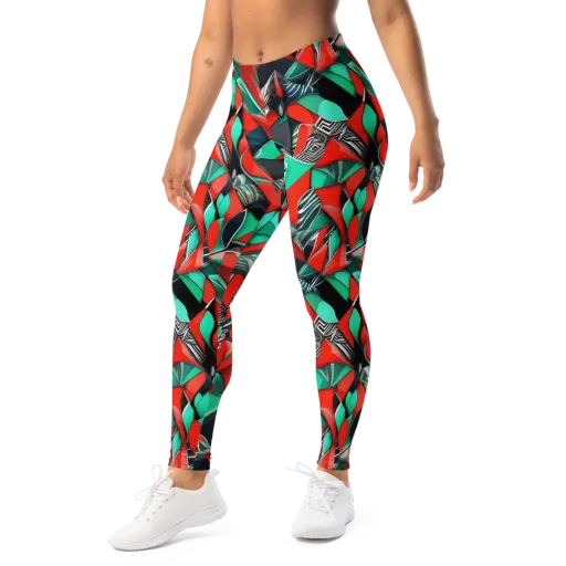 Neon Origami on a Leggings
