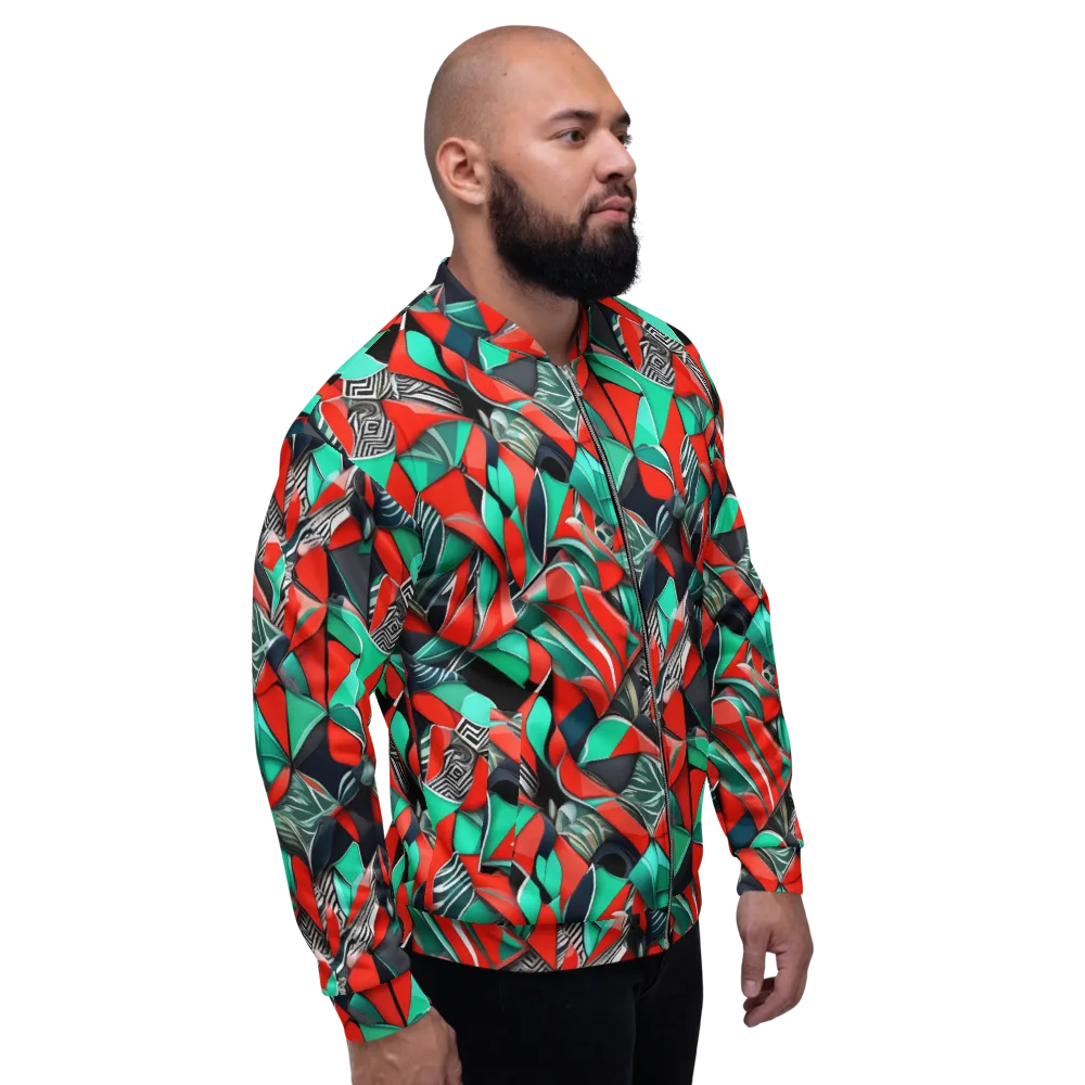 Neon Origami on Bomber Jacket — Right