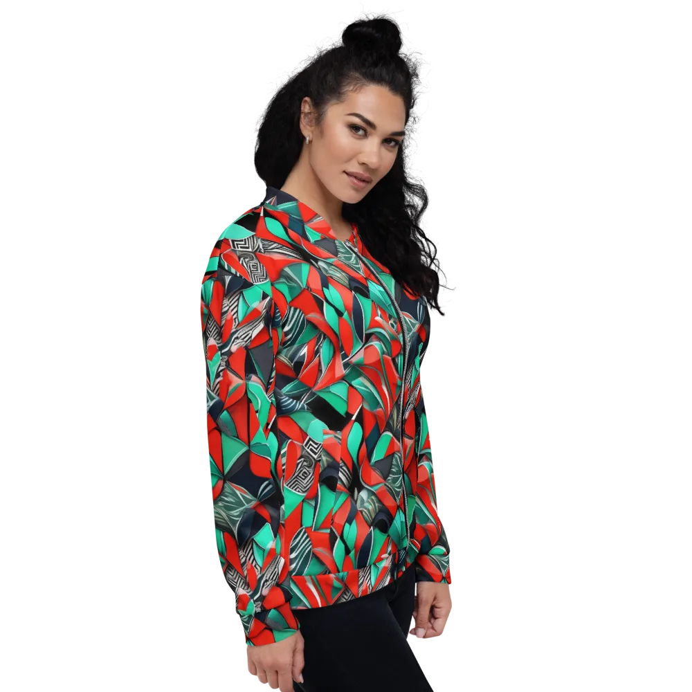 Neon Origami on Bomber Jacket — Right