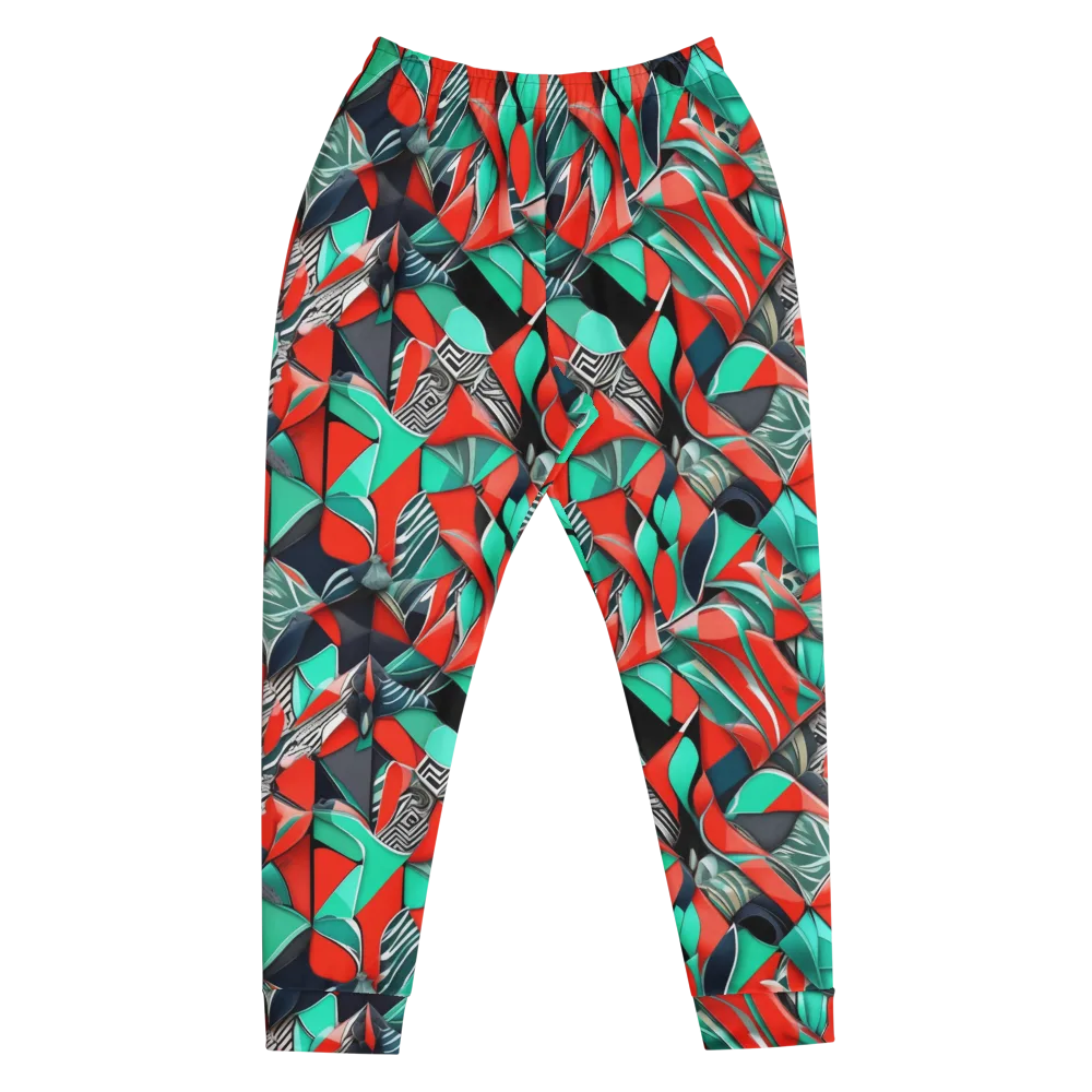 Neon Origami on Men's Joggers — Front