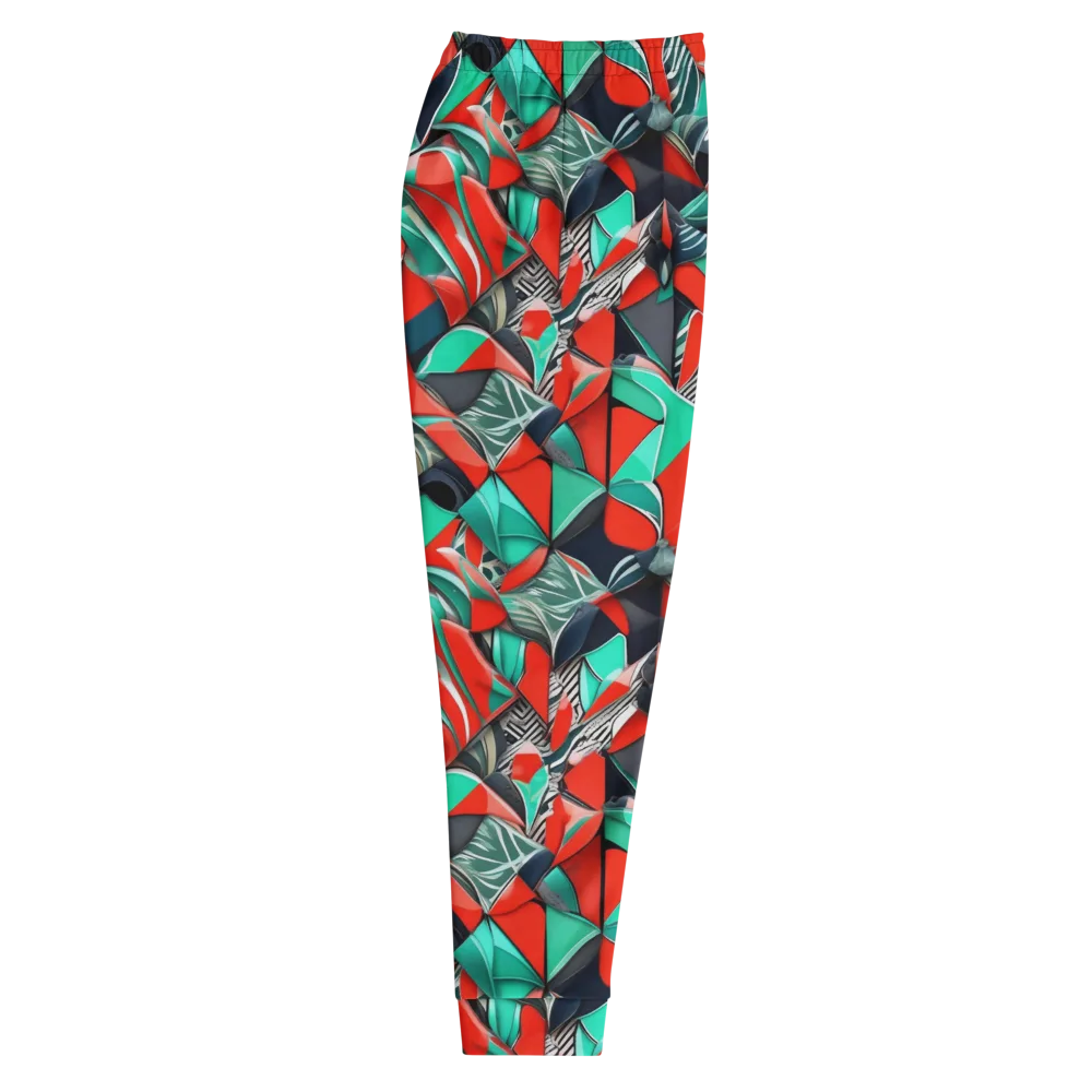 Neon Origami on Men's Joggers — Right