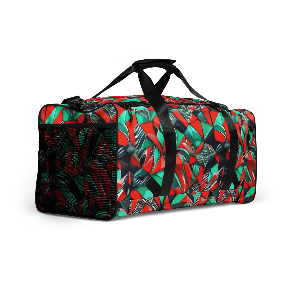 Neon Origami on Duffle Bag — Right Front