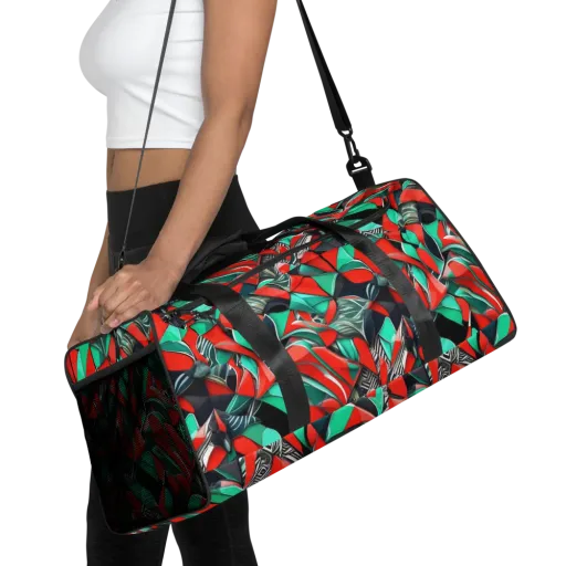 Neon Origami on a Duffle Bag