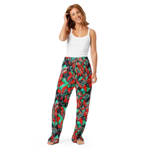 Neon Origami on a Women's Pajama Pants
