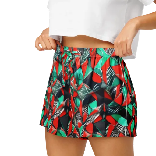 Neon Origami on a Women's Pajama Shorts
