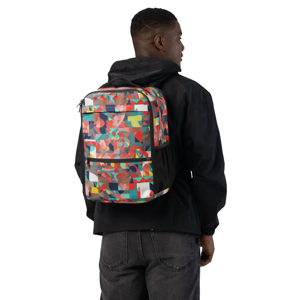 Modern Kaleidoscope on Utility Backpack — Back