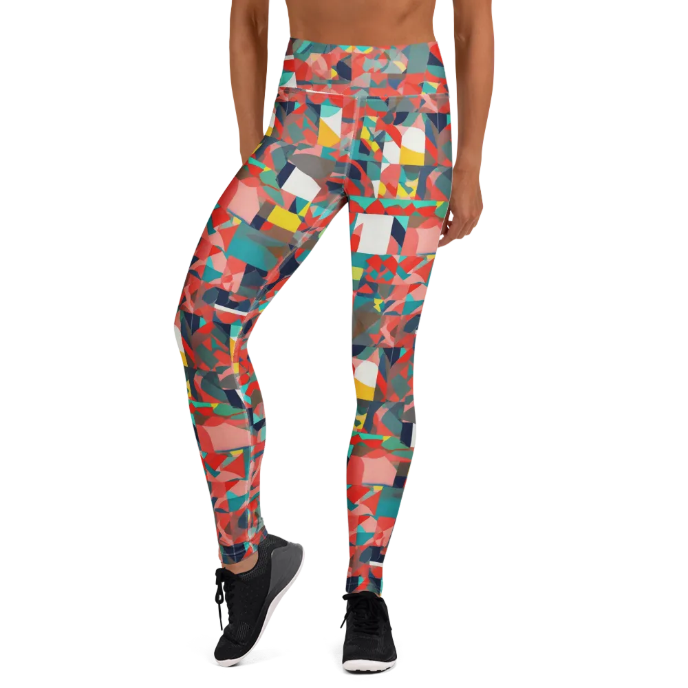 Modern Kaleidoscope on Yoga Leggings — Front