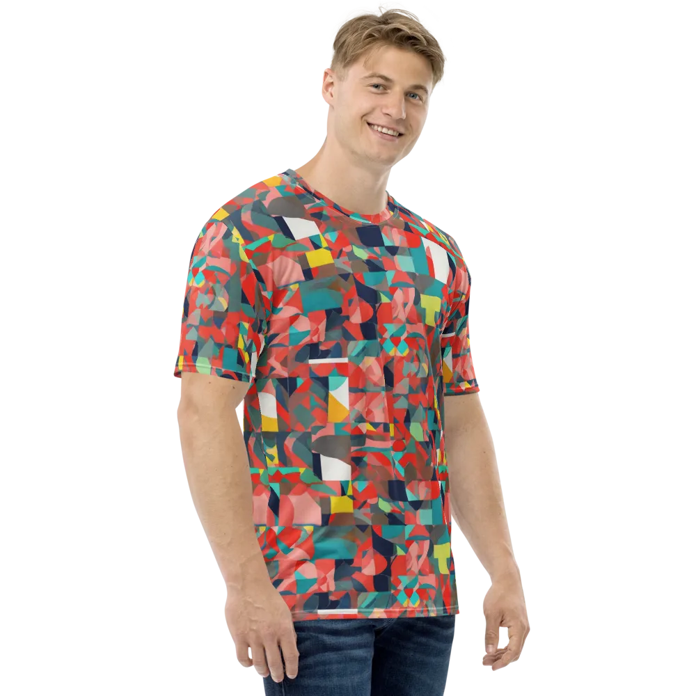 Modern Kaleidoscope on Men's Crew Neck T-Shirt — Right