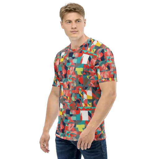 Modern Kaleidoscope on a Men's Crew Neck T-Shirt