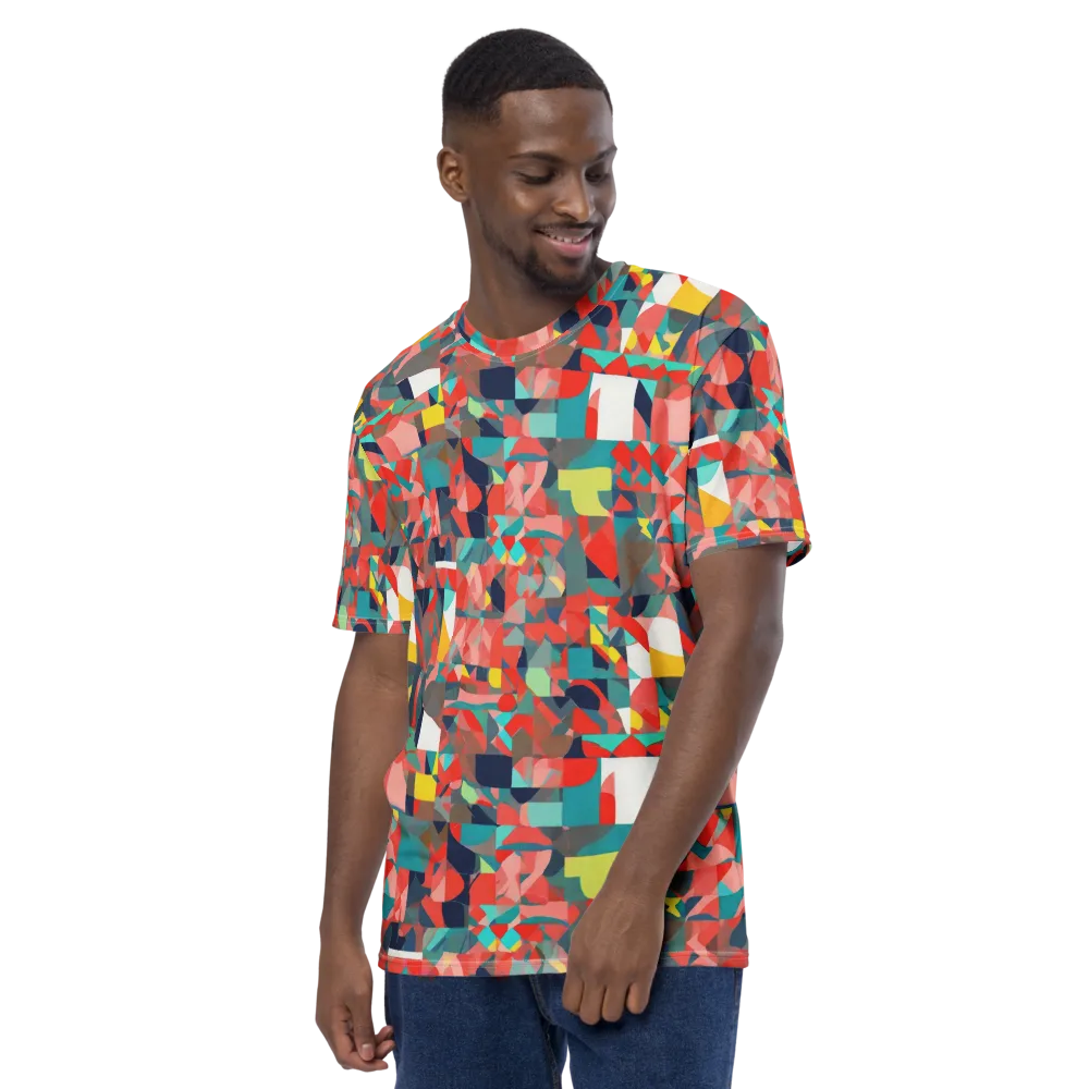 Modern Kaleidoscope on Men's Crew Neck T-Shirt — Left