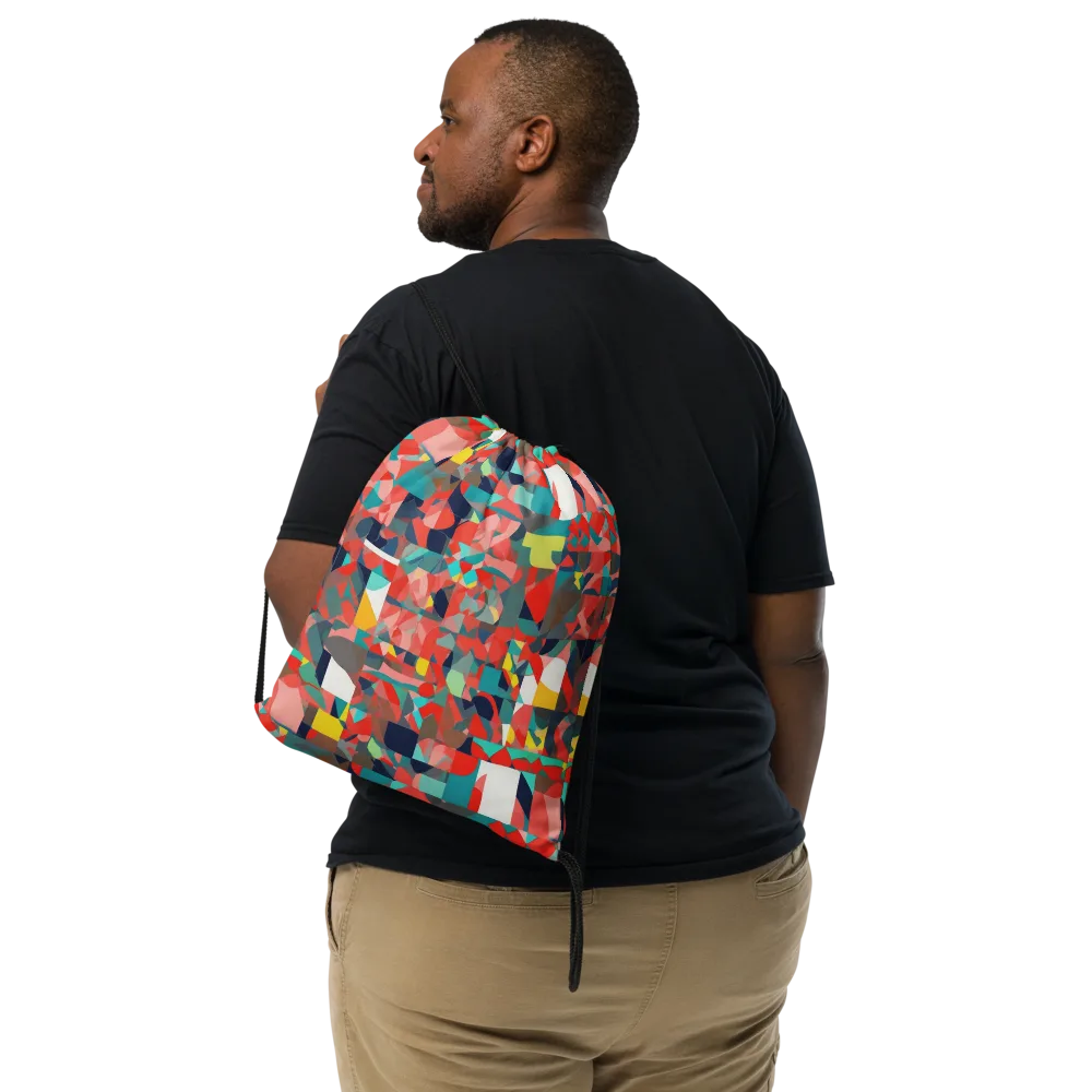 Modern Kaleidoscope on Drawstring Bag — Front