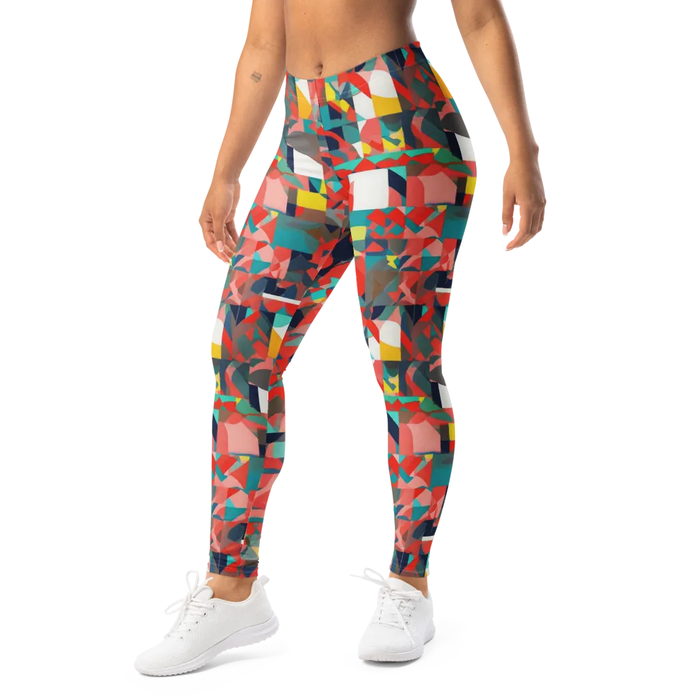 Modern Kaleidoscope on Leggings — Left Front