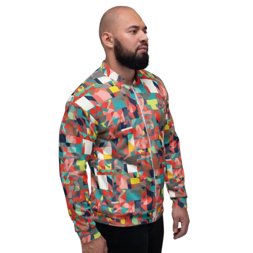 Modern Kaleidoscope on a Bomber Jacket