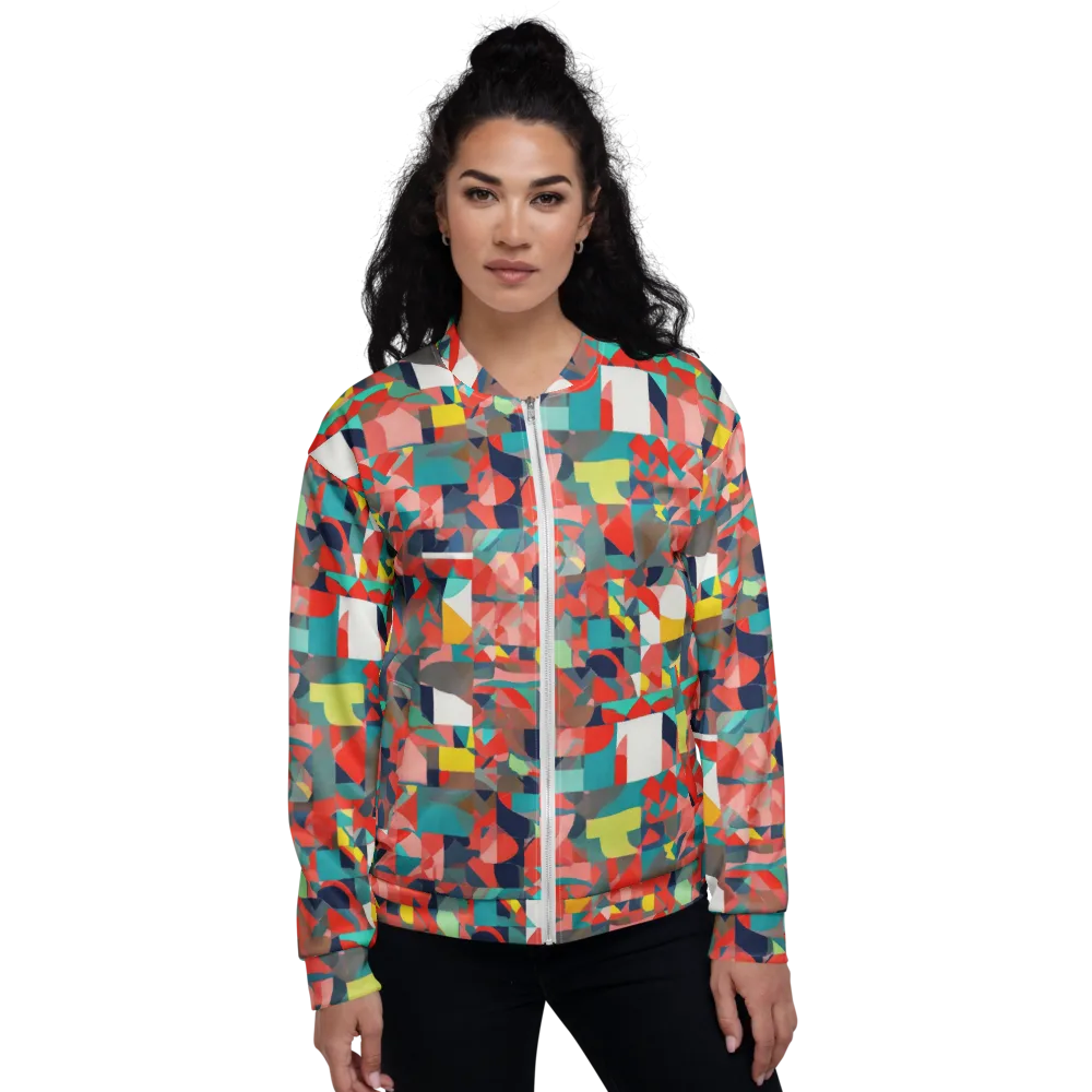 Modern Kaleidoscope on Bomber Jacket — Front