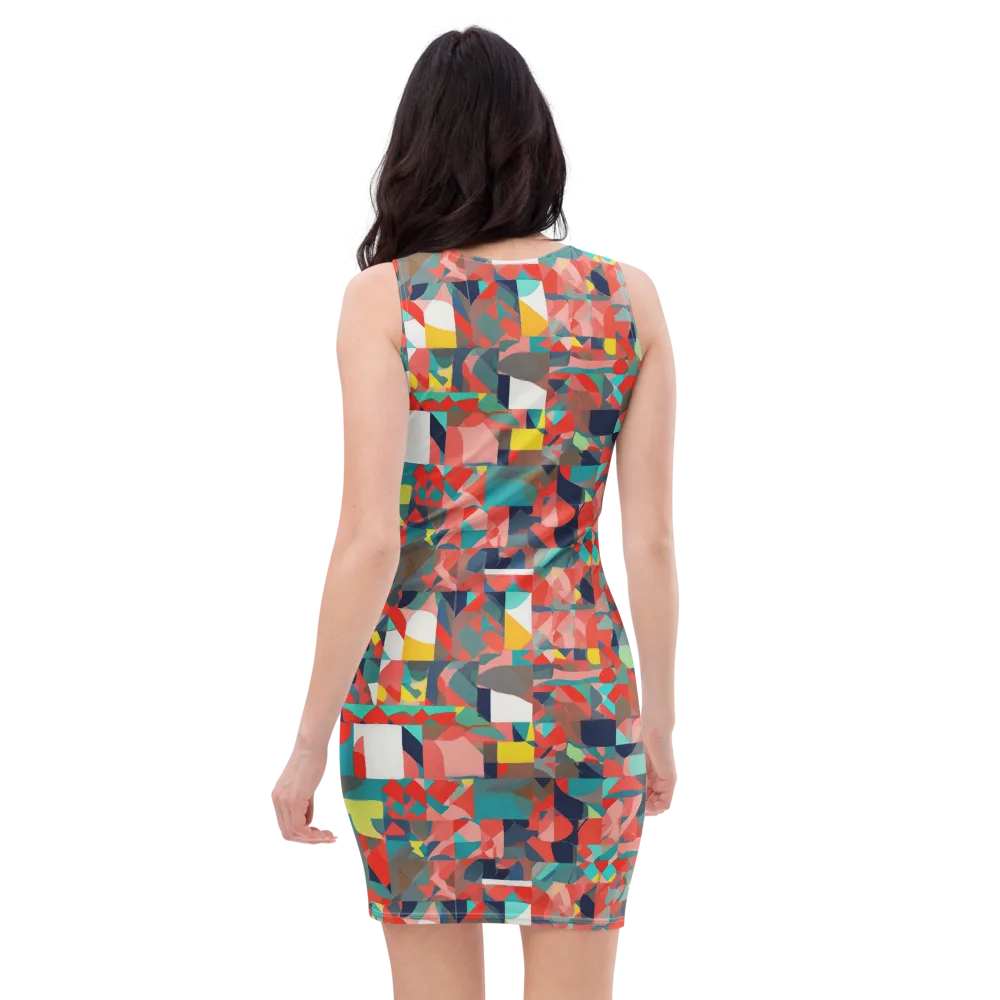 Modern Kaleidoscope on Bodycon Dress — Back