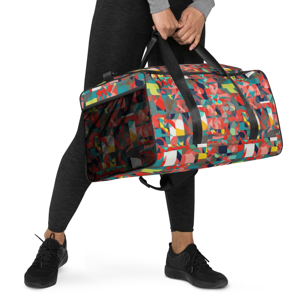 Modern Kaleidoscope on Duffle Bag — Right Front