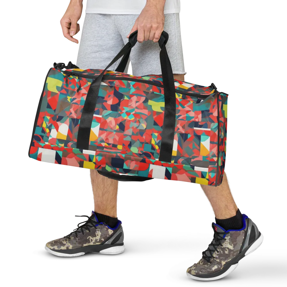 Modern Kaleidoscope on Duffle Bag — Front