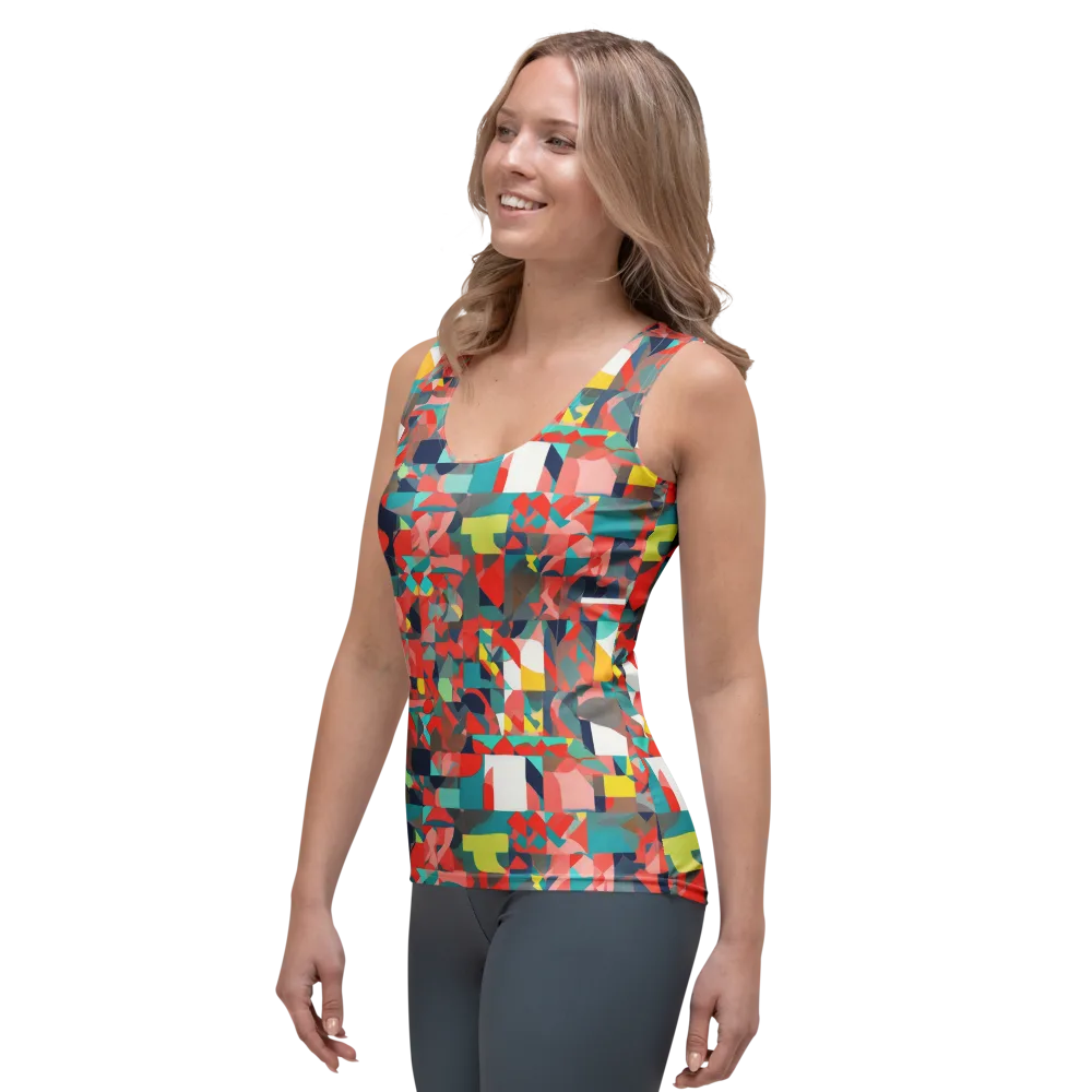 Modern Kaleidoscope on Women's Tank Top — Left Front