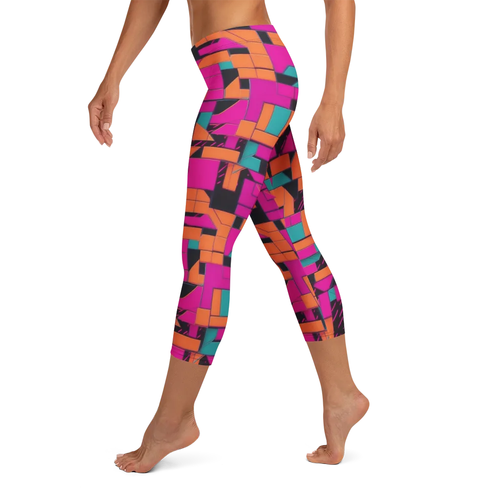 Cyberblock on Capri Leggings — Left