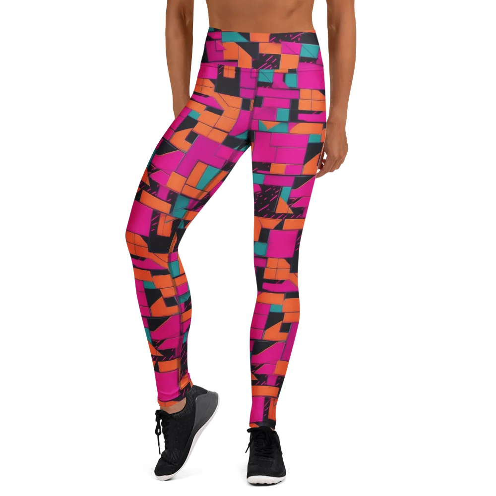 Cyberblock on Yoga Leggings — Front