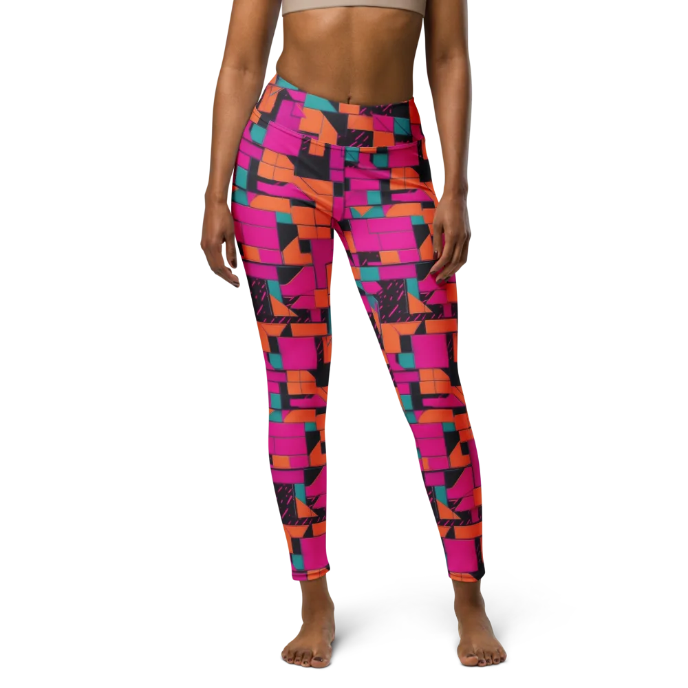 Cyberblock on Yoga Leggings — Front