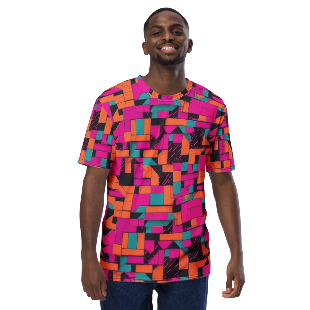 Cyberblock on Men's Crew Neck T-Shirt — Front