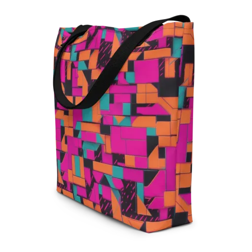 Cyberblock on a Large Tote Bag W/ Pocket