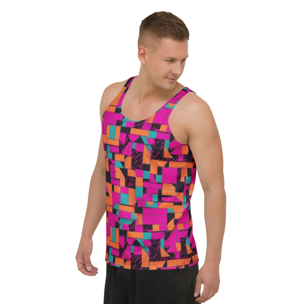 Cyberblock on Men's Tank Top — Left Front