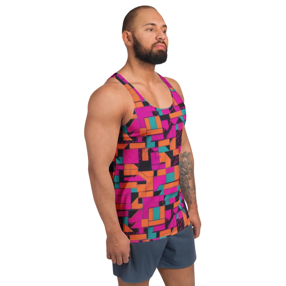 Cyberblock on Men's Tank Top — Right Front