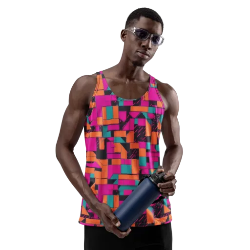 Cyberblock on a Men's Tank Top