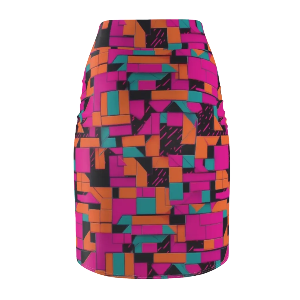 Cyberblock on Pencil Skirt — Back