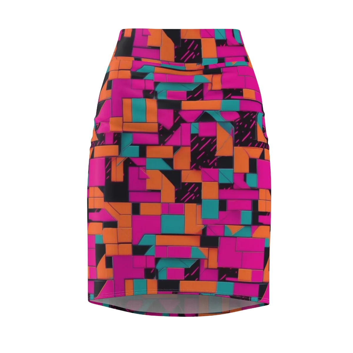 Cyberblock on Pencil Skirt — Front
