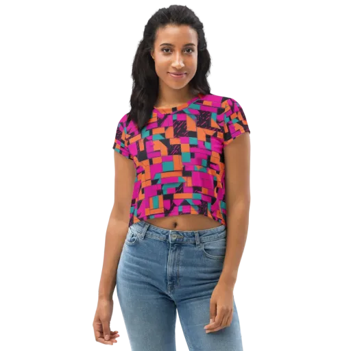 Cyberblock on a Crop Tee