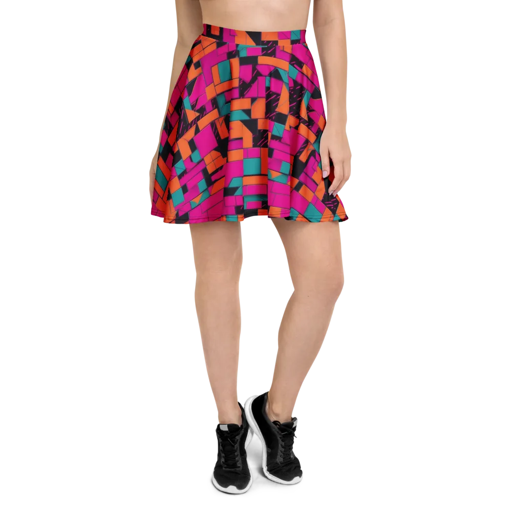 Cyberblock on Skater Skirt — Front