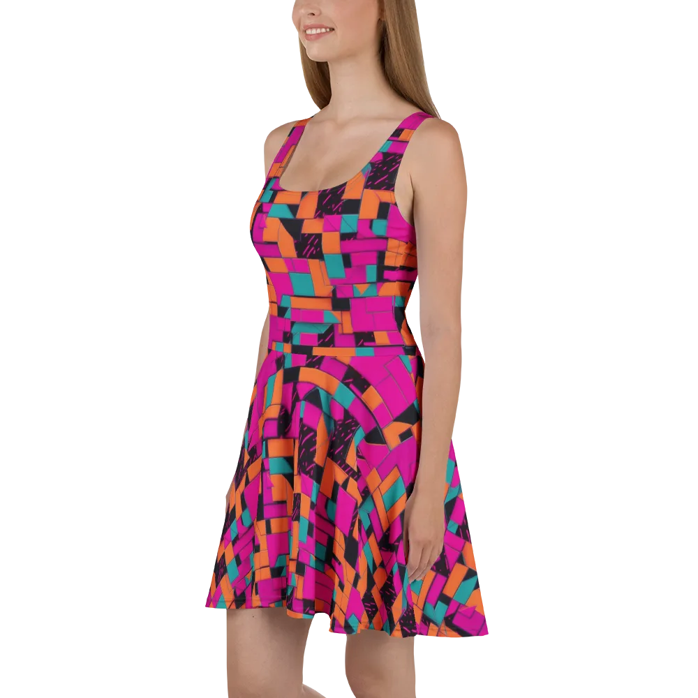 Cyberblock on Skater Dress — Left